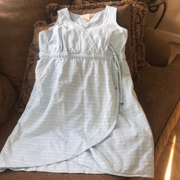 freedom trail Dresses & Skirts - Freedom Trail linen and cotton faux wrap dress